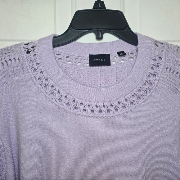 Cyrus Woman’s Lavendar Sweater Size 2X NEW Plus Textured Retail $99 Light - Picture 11 of 11
